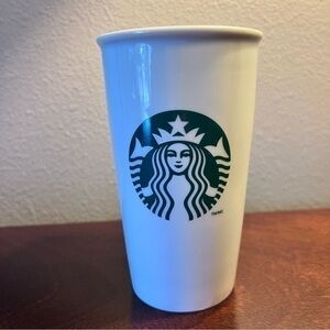 💙Starbucks 2011 ceramic travel mug with lid 12 oz.